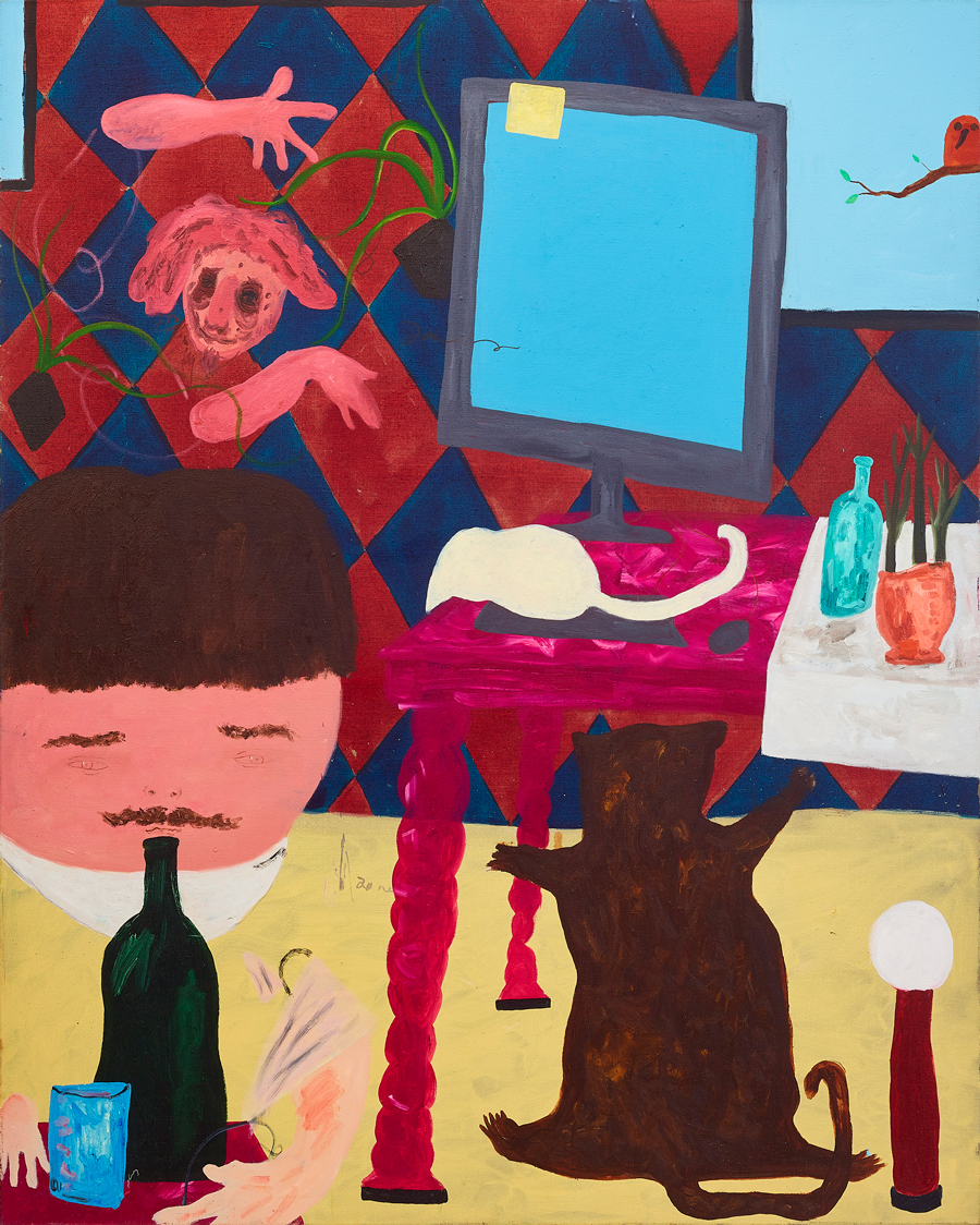 Janes Haid-Schmallenberg, 2019, Delirium, Oil and acrylic on canvas, 175 x 140 cm